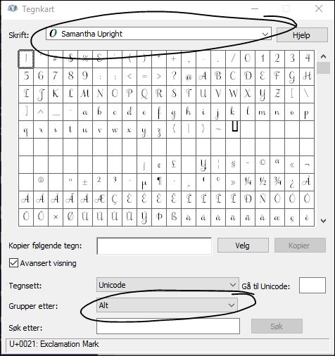 charmap